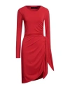 Federica Tosi Woman Midi Dress Red Size 4 Acetate, Polyamide, Elastane In Red
