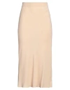 Federica Tosi Woman Midi Skirt Beige Size 6 Silk, Acetate