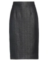 Federica Tosi Woman Midi Skirt Black Size 8 Cotton, Polyester In Black