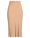 Federica Tosi Woman Midi Skirt Camel Size 6 Silk, Acetate In Pink