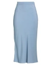 Federica Tosi Woman Midi Skirt Light Blue Size 6 Silk, Acetate