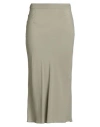 Federica Tosi Woman Midi Skirt Sage Green Size 8 Silk, Acetate In Gray
