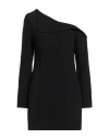 Federica Tosi Woman Mini Dress Black Size 4 Acetate, Viscose, Polyester In Black
