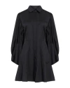 Federica Tosi Woman Mini Dress Black Size 6 Cotton, Silk In Black