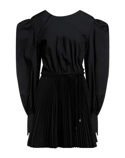 Federica Tosi Woman Mini Dress Black Size 6 Polyester, Cotton