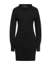 Federica Tosi Woman Mini Dress Black Size 6 Virgin Wool, Cashmere In Black