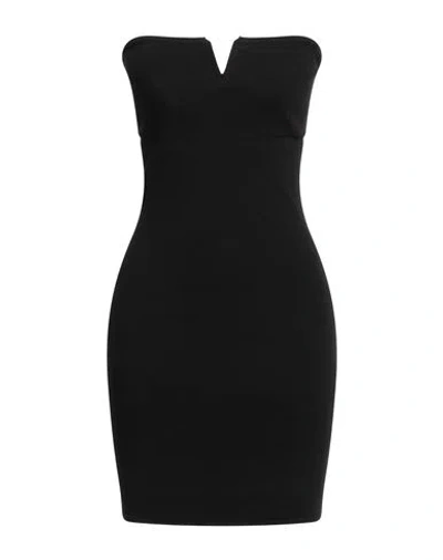 Federica Tosi Woman Mini Dress Black Size 6 Viscose, Polyester