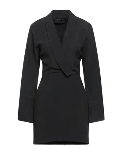 Federica Tosi Woman Mini Dress Black Size 8 Acetate, Viscose, Polyester