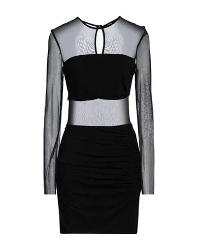 Federica Tosi Woman Mini Dress Black Size 8 Polyamide, Elastane