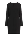 Federica Tosi Woman Mini Dress Black Size 8 Polyester, Elastane In Black