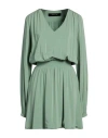 Federica Tosi Woman Mini Dress Light Green Size 2 Viscose, Elastane
