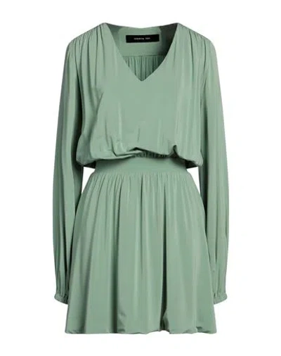 Federica Tosi Woman Mini Dress Light Green Size 2 Viscose, Elastane