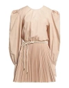 Federica Tosi Woman Mini Dress Sand Size 6 Polyester, Cotton In Beige