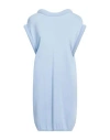 Federica Tosi Woman Mini Dress Sky Blue Size 6 Viscose, Polyamide