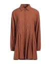 Federica Tosi Woman Mini Dress Tan Size 6 Cotton In Brown