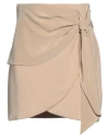 Federica Tosi Woman Mini Skirt Beige Size 4 Acetate, Viscose, Silk, Polyester In Beige