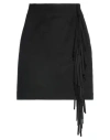 Federica Tosi Woman Mini Skirt Black Size 6 Virgin Wool, Cashmere