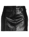 Federica Tosi Woman Mini Skirt Black Size 8 Polyurethane, Viscose, Polyester, Cotton, Metal In Black