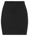 Federica Tosi Woman Mini Skirt Black Size 4 Viscose, Polyester, Metallic Polyester In Black