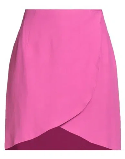 Federica Tosi Woman Mini Skirt Fuchsia Size 6 Acetate, Viscose In Pink
