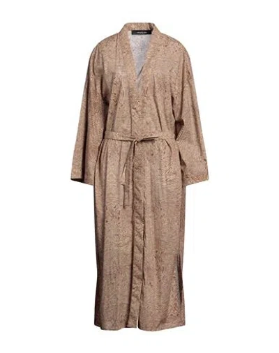 Federica Tosi Woman Overcoat Sand Size 6 Cotton In Beige