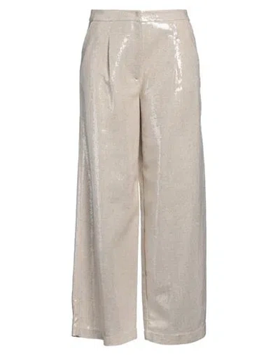Federica Tosi Sequined Palazzo Pants In Beige