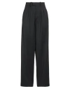 Federica Tosi Woman Pants Black Size 6 Polyester, Virgin Wool, Elastane In Black