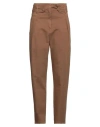 Federica Tosi Woman Pants Brown Size 27 Cotton, Elastane