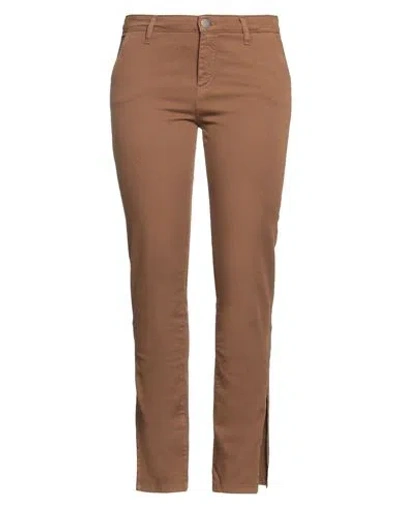 Federica Tosi Woman Pants Brown Size 32 Cotton, Elastane