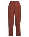 Federica Tosi Woman Pants Brown Size 4 Polyester, Virgin Wool, Elastane