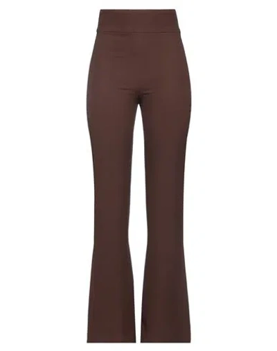 Federica Tosi Woman Pants Brown Size 6 Acetate, Viscose