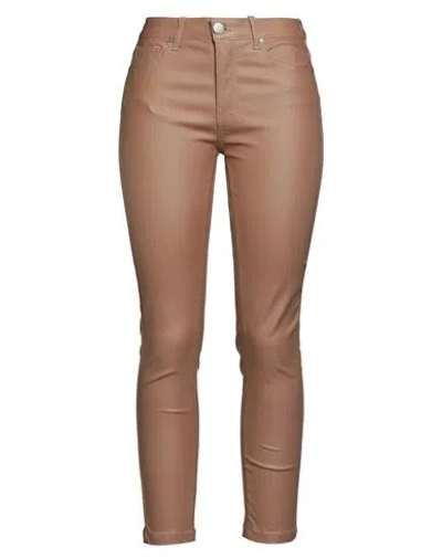 Federica Tosi Woman Pants Camel Size 29 Viscose, Polyamide, Polyester, Elastane In Brown