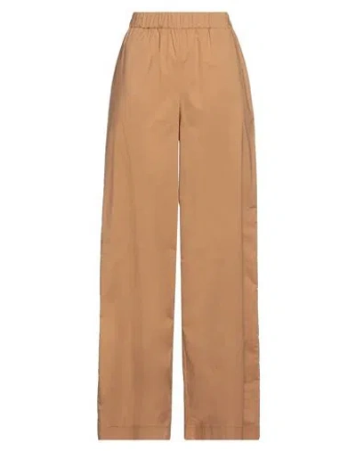 Federica Tosi Woman Pants Camel Size 4 Cotton, Elastane In Beige