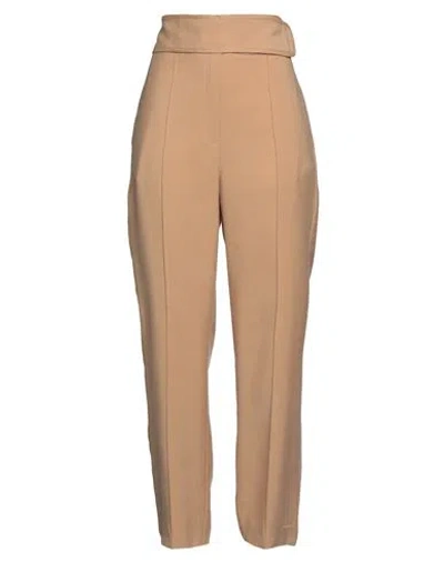 Federica Tosi Woman Pants Camel Size 4 Viscose, Polyester In Beige