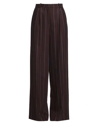 Federica Tosi Woman Pants Cocoa Size 10 Polyamide, Wool, Viscose, Elastane, Polyester In Brown
