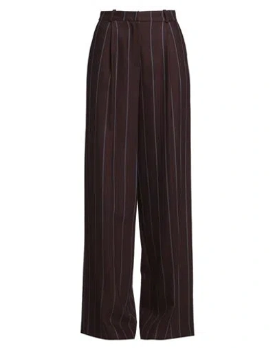 Federica Tosi Woman Pants Chocolate Brown Size 8 Polyamide, Wool, Viscose, Elastane, Polyester