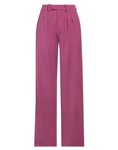 Federica Tosi Woman Pants Fuchsia Size 8 Polyester, Virgin Wool, Elastane In Pink