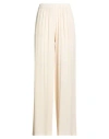 Federica Tosi Woman Pants Ivory Size 8 Silk, Acetate