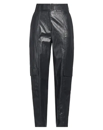 Federica Tosi Woman Pants Lead Size 4 Polyurethane, Viscose, Polyester, Cotton, Metal In Grey