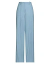 Federica Tosi Woman Pants Light Blue Size 4 Polyamide, Virgin Wool, Viscose, Elastane, Acetate
