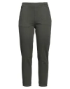 Federica Tosi Woman Pants Military Green Size 29 Cotton, Elastane In Green