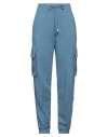Federica Tosi Woman Pants Pastel Blue Size 4 Cotton, Polyester In Blue