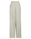 Federica Tosi Sage Green Wool-blend Wide Trousers In Sage Green
