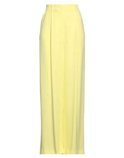 Federica Tosi Woman Pants Yellow Size 6 Acetate, Viscose