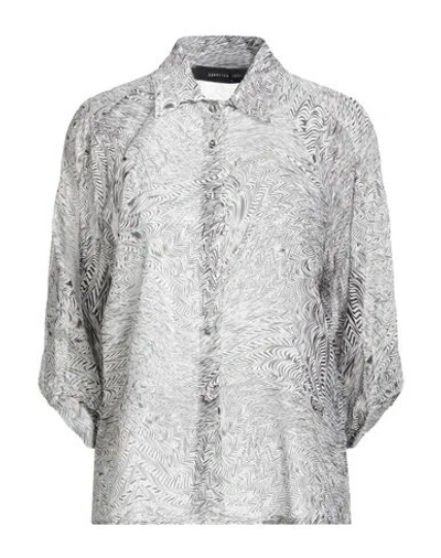 Federica Tosi Woman Shirt White Size 6 Silk In Gray