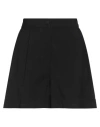 Federica Tosi Woman Shorts & Bermuda Shorts Black Size 6 Polyamide, Wool, Viscose, Elastane