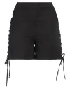 Federica Tosi Woman Shorts & Bermuda Shorts Black Size 6 Cotton, Elastane