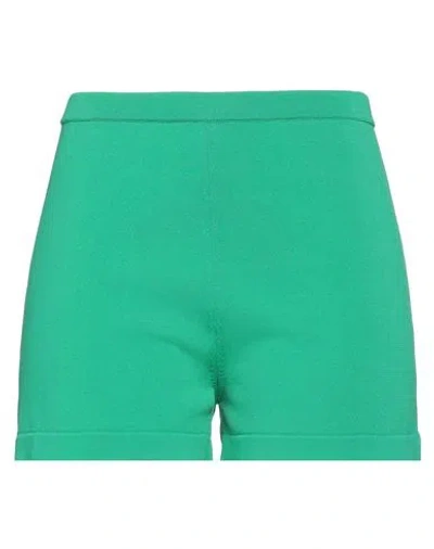 Federica Tosi Woman Shorts & Bermuda Shorts Green Size 4 Viscose, Polyamide