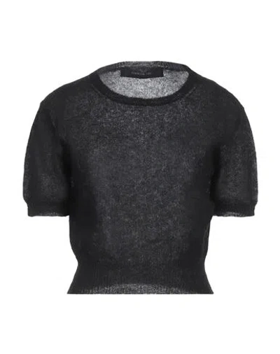 Federica Tosi Woman Sweater Black Size 4 Mohair Wool, Alpaca Wool, Polyamide