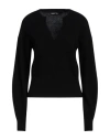 Federica Tosi Woman Sweater Black Size 4 Wool, Cashmere